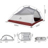 Палатка NATUREHIKE CLOUD UP NH18T030-T 20D трехместная, светло-серый 6927595730614